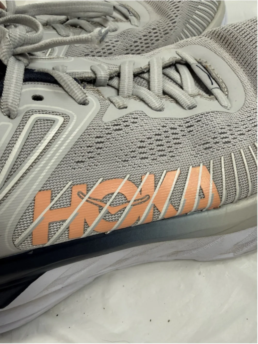 Hoka One One Bondi 7 Sneakers Womens Running Shoes Lunar Rock Blue Size 8D